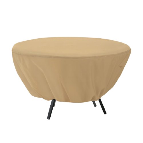 Classic Accessories Terrazzo Round Patio Table Cover - All Weather Protection Outdoor Furniture Cover (58202-EC)
