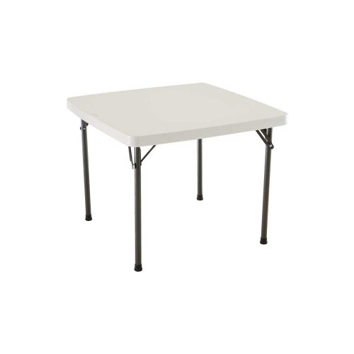 Lifetime Card Table with 37-Inch Square Molded Top, Almond
