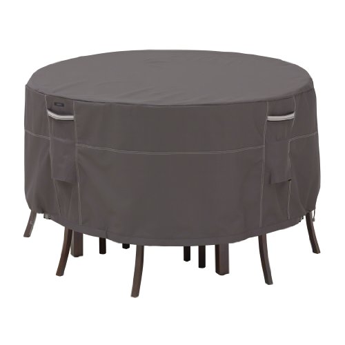 Classic Accessories 55-186-015101-EC Ravenna Patio Bistro Table and Chair Cover, Taupe