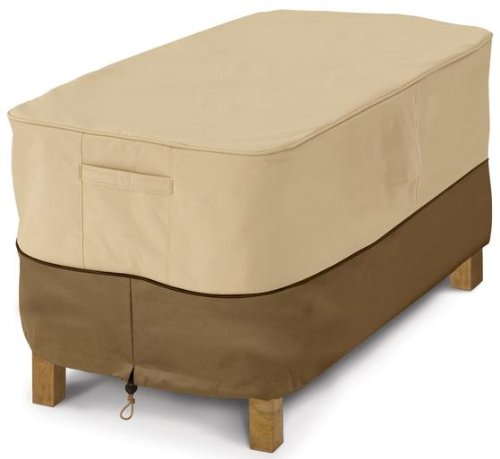 Classic Accessories Veranda Patio Coffee Table Cover - Durable and Water Resistant Outdoor Furniture Cover, Rectangular (55-121-011501-00)