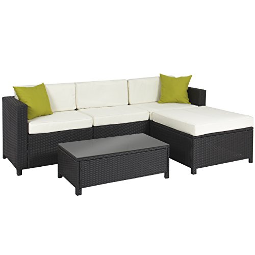 5PC Rattan Wicker Aluminum Frame Sofa Set Cushioned Sectional Outdoor Garden Patio Furniture