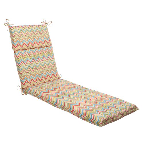 Pillow Perfect Indoor/Outdoor Cosmo Chevron Chaise Lounge Cushion, Multi