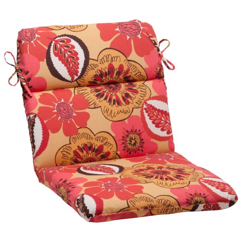 Pillow Perfect Indoor/Outdoor Fredrica Rounded Chair Cushion, Sungold