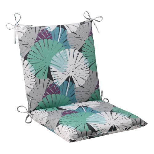 Pillow Perfect Indoor/Outdoor Palma Squared Chair Cushion, Sterling