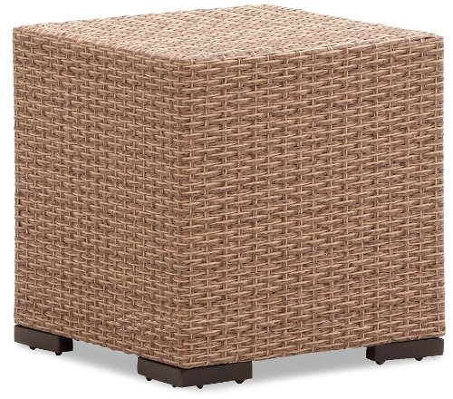 Strathwood Griffen All-Weather Wicker Side Table, Natural